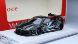 1:64 Veloce 488 GTB Gloss Black Zero Fighter LB Performance. Resin.