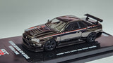 1:64 Inno64 Nissan Skyline GT-R R34 Nismo R-Tune Black Chrome