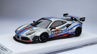 1:64 Veloce Ferrari 488 GTB Martini Silver LB Performance Resin