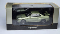 1:43 Kyosho Nissan Skyline GT-R R34 BNR34 M Spec Nur Millennium Jade 03382MJ
