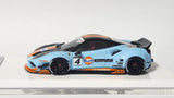 1:64 Veloce 488 GTB Baby Blue Gulf Duck Tail LB Performance Resin