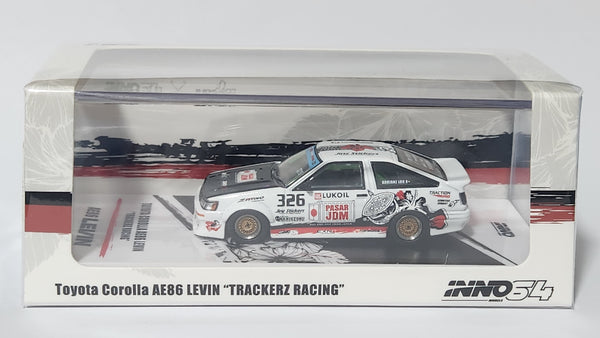 1:64 inno64 Toyota Corolla AE86 Levin TRACKERZ RACING JDM Diecast