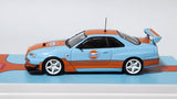 1:64 Pop Race Nissan Skyline GT-R R34 GULF. Diecast.