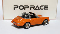 1:64 Pop Race Porsche 911 964 Singer Targa Orange Diecast