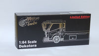 1:64 MicroTurbo Dekotora Floor Flatbed Tow Truck Rollback Stickers Chrome Silver Diecast