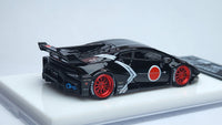 1:64 Veloce Lamborghini Huracan LP610-4 Liberty Walk Zero Sen Black. Resin