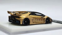 1:64 Veloce Lamborghini Huracan LP610-4 Liberty Walk Gold Gucci. Resin