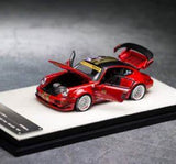 1:64 PGM Porsche 911 964 RWB Sakura Red Full Open Diecast