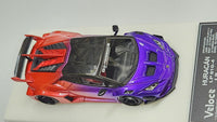 1:64 Veloce Lamborghini Huracan LP610-4 Liberty Walk Purple/Red. Resin