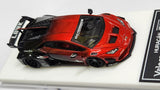 1:64 Veloce Lamborghini Huracan LP610-4 Liberty Walk Red/Black. Resin