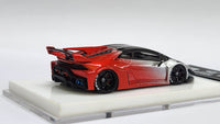 1:64 Veloce Lamborghini Huracan LP610-4 Liberty Walk Silver/Red. Resin.