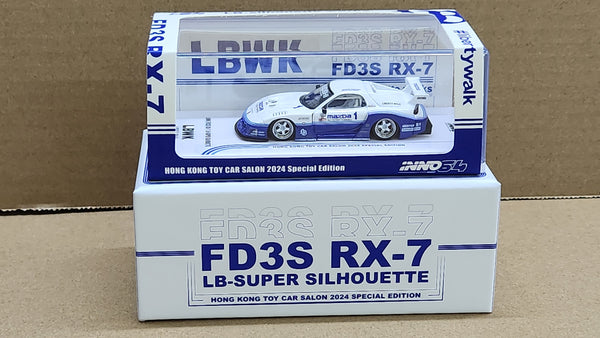 1:64 Inno64 Mazda RX-7 FD3S LB-Super Silhouette LBWK Hong Kong toycar salon 2024