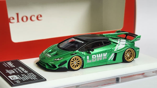 1:64 Veloce Lamborghini Huracan LP610-4 LB Performance Metallic Green. Resin