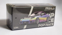 1:64 Pop Race Mazda RX-7 RE Amemiya Widebody Magic Chrome Macau GP 2024 999pcs