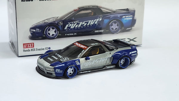 Chase Kaido House x Mini GT 1:64 Honda NSX Evasive V2 Blue Model Car KHMG137