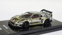 1:64 Inno64 Ferrari F40 Chrome Silver LBWK Hobby Expo China 2024 Diecast