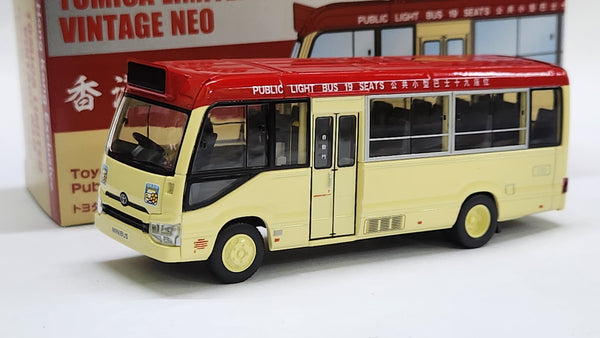 1:64 Tomica Limited Vintage Tomytec Toyota Coaster Public Light Bus Red Roof Diecast