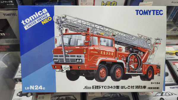 1:64 Tomica Limited NEO Tomytec LV-N24c Hino TC343 Type Ladder Fire Engine