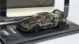 1:64 Inno64 Ferrari F40 LBWK Chrome Black Diecast