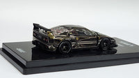 1:64 Inno64 Ferrari F40 LBWK Chrome Black Diecast