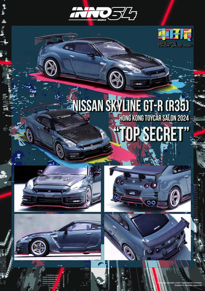 1:64 Inno64 Nissan Skyline GT-R R35 Top Secret Hong Kong toycar salon 2024