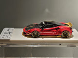 1:64 Veloce Ferrari 488 GTB Red With Gold Stripe LB Performance Resin