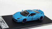 1:64 Veloce Ferrari 458 Italia LB Performance Pearl Light Blue Duck Tail ver. Resin