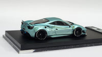 1:64 Veloce Ferrari 488 GTB LB Performance Neon Ice Blue Resin