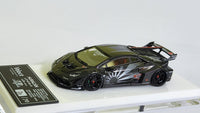 1:64 Veloce Lamborghini Huracan LP610-4 LB Performance Metallic Black Zero Fighter. Resin