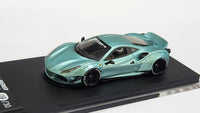 1:64 Veloce Ferrari 488 GTB LB Performance Neon Ice Blue Resin