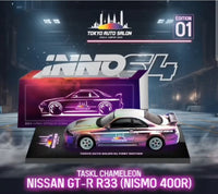 1:64 inno64 Nissan Skyline GT-R R33 Nismo 400R Taskl Chameleon Tokyo Auto Salon 2024 Kuala Lumpur Exclusive.