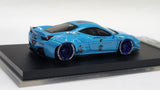 1:64 Veloce Ferrari 458 Italia LB Performance Pearl Light Blue Duck Tail ver. Resin