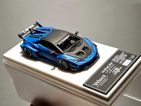 1:64 Veloce Lamborghini Huracan LP610-4 Liberty Walk Matt Blue. Resin