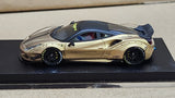 1:64 Veloce Ferrari 488 GTB LB Performance LBWK Gold Resin