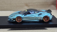 1:64 Veloce Ferrari 488 GTB LB Performance LBWK Ice Blue Resin