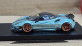 1:64 Veloce Ferrari 488 GTB LB Performance LBWK Ice Blue Resin