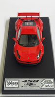 1:64 Veloce Ferrari 458 Italian LBWK Liberty Walk Red GT Wing. 08/20