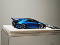 1:64 Veloce Lamborghini Huracan LP610-4 Liberty Walk Matt Blue. Resin