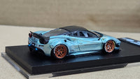 1:64 Veloce Ferrari 488 GTB LB Performance LBWK Ice Blue Resin