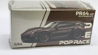 1:64 Pop Race Porsche 992 911 Stinger GTR Carbon Edition Brown Diecast