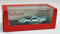 1:64 Veloce Ferrari 488 GTB LB Performance Neon Ice Blue Resin