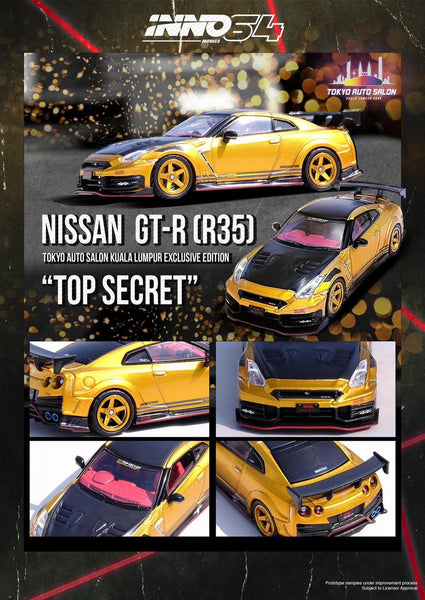 1:64 inno64 Nissan Skyline GT-R R35 Top Secret Tokyo Auto Salon 2024 Kuala Lumpur Exclusive.