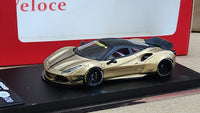 1:64 Veloce Ferrari 488 GTB LB Performance LBWK Gold Resin