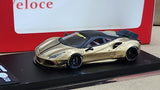 1:64 Veloce Ferrari 488 GTB LB Performance LBWK Gold Resin