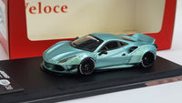 1:64 Veloce Ferrari 488 GTB LB Performance Neon Ice Blue Resin