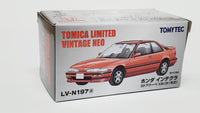 Tomica Limited Vintage NEO Tomytec LV-N197a Honda Integra 3 door coupe XSi DA Red 1:64 - hiltawaytoyhk