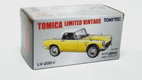 1:64 Tomica Limited Vintage LV-200b Honda S800 Yellow Closed Top Diecast