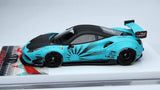 1:64 Veloce Ferrari 488 GTB Matt Tiffany Blue Zero Fighter LB Performance Resin