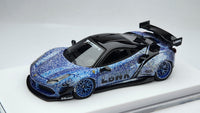 1:64 Veloce Ferrari 488 GTB Rainbow Blue Glitter LB Performance Resin