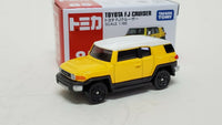 Tomica 85 Toyota FJ Cruiser XJ10 SUV Yellow. Scale is 1:66. - hiltawaytoyhk